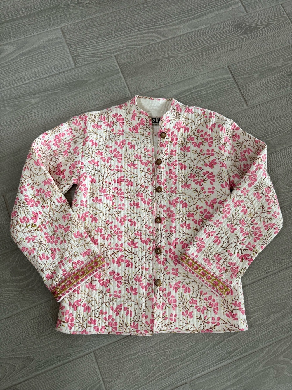 SUR LA VAGUE Pink Flower Carpet Jacket One Size VGUC - Picture 4 of 10